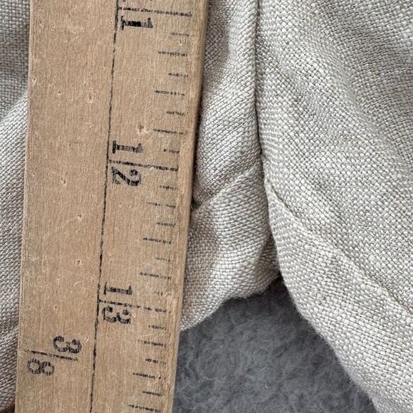 & Other Stories Linen belted trousers size 2 high waisted minimalist beige - Picture 8 of 16